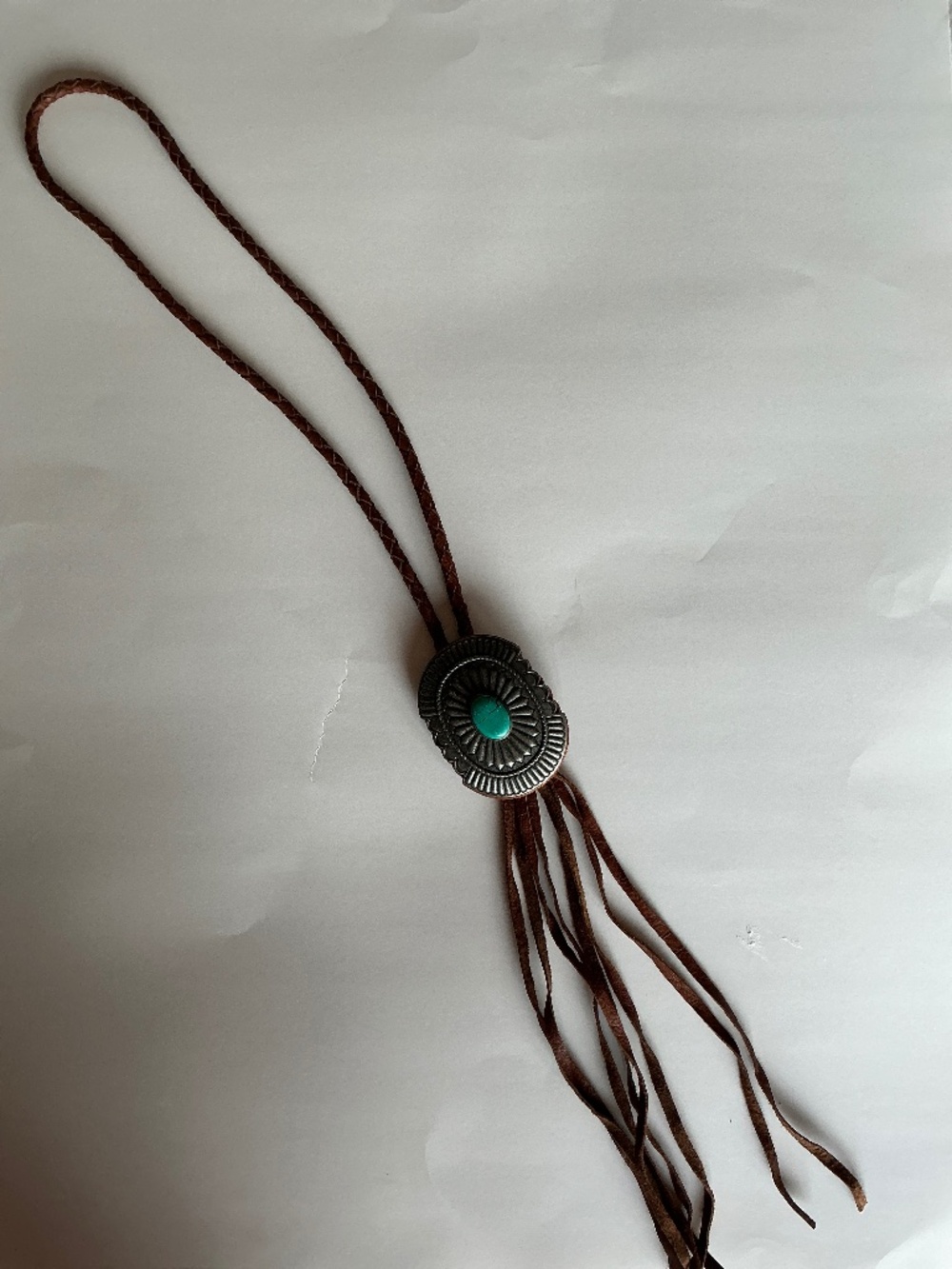 Turquoise Western Braided Necklace